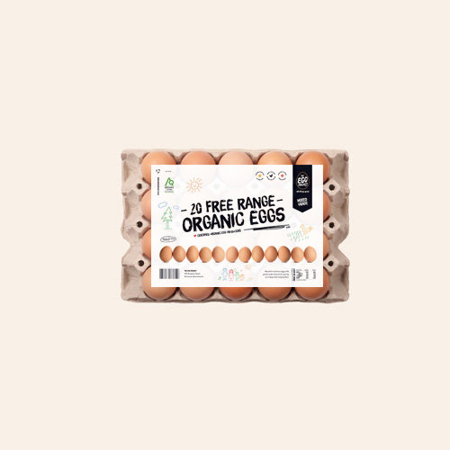 Certified Organic Free-range Eggs - 20 Cell Mixed Grade